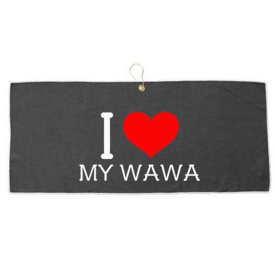 I Heart My W.A.W.A Large Microfiber Waffle Golf Towel