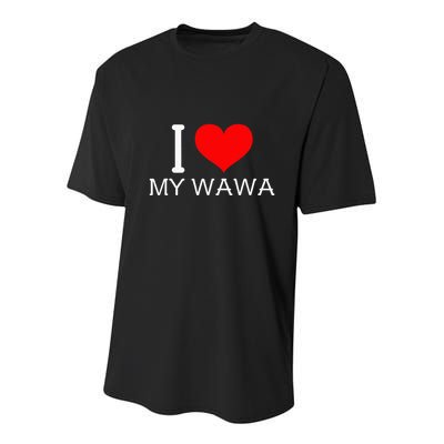 I Heart My W.A.W.A Youth Performance Sprint T-Shirt