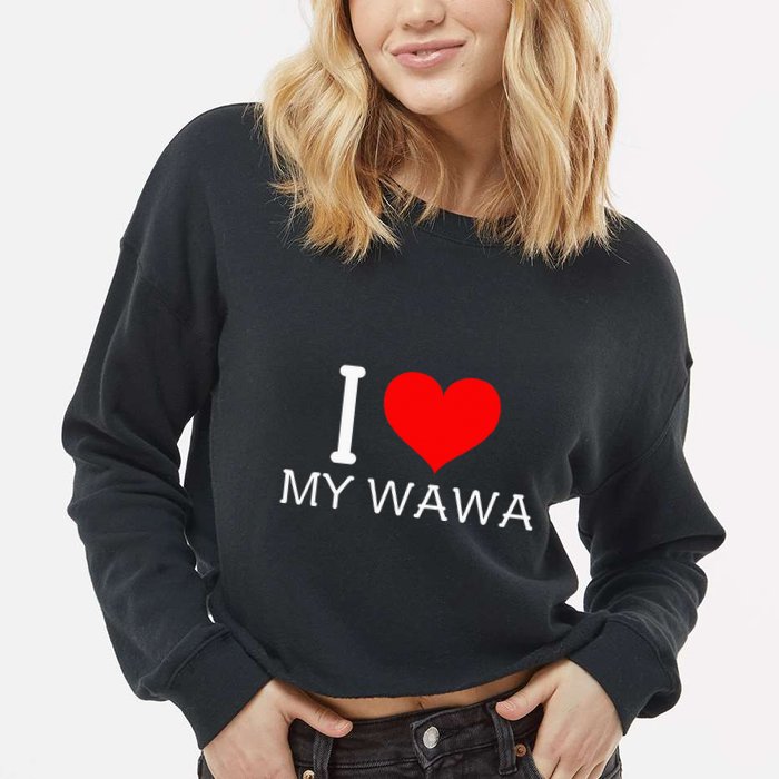 I Heart My W.A.W.A Cropped Pullover Crew
