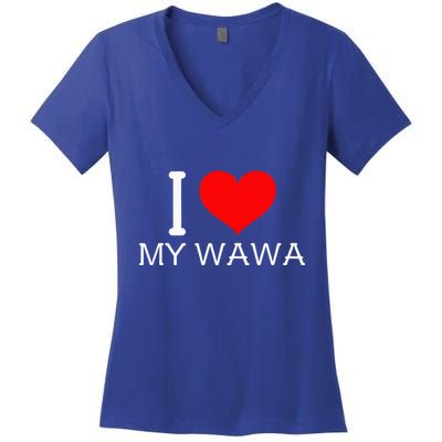 I Heart My W.A.W.A Women's V-Neck T-Shirt