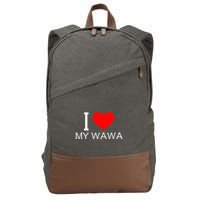 I Heart My W.A.W.A Cotton Canvas Backpack