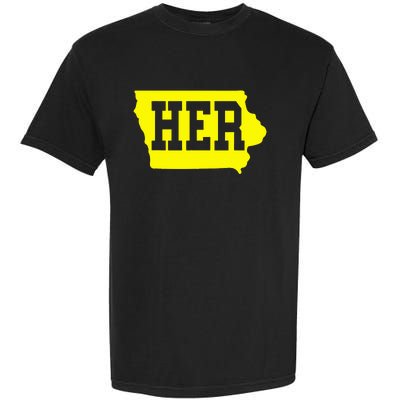 Iowa Her Map Garment-Dyed Heavyweight T-Shirt