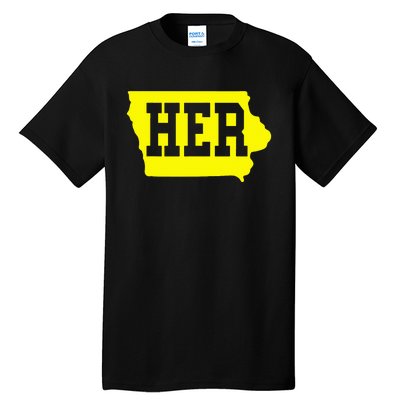 Iowa Her Map Tall T-Shirt