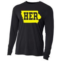 Iowa Her Map Cooling Performance Long Sleeve Crew