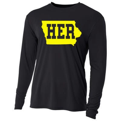 Iowa Her Map Cooling Performance Long Sleeve Crew