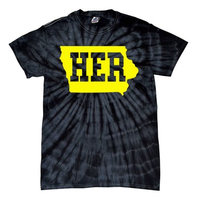 Iowa Her Map Tie-Dye T-Shirt