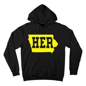 Iowa Her Map Tall Hoodie