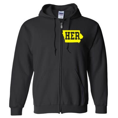 Iowa Her Map Full Zip Hoodie