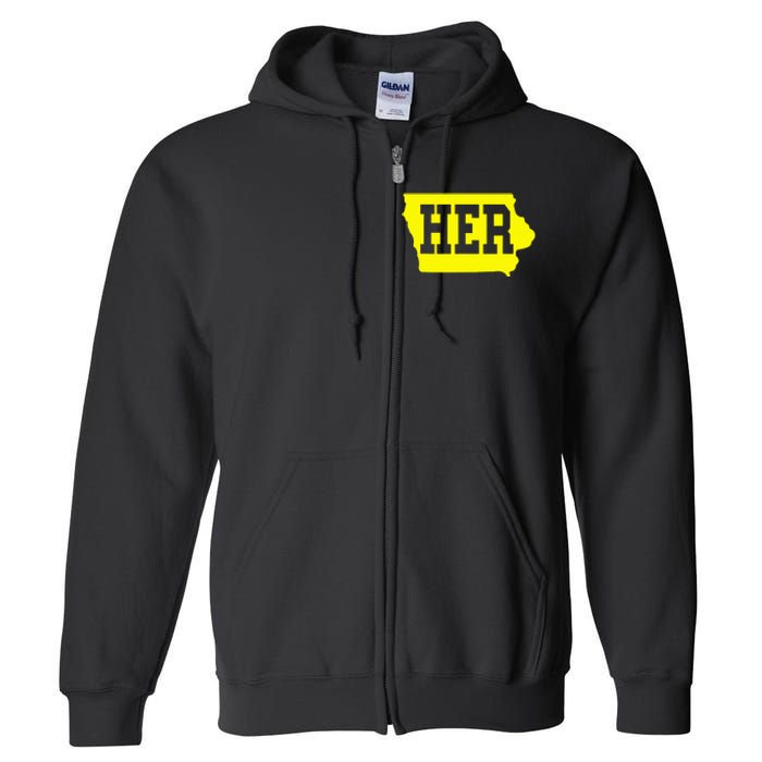 Iowa Her Map Full Zip Hoodie