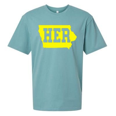 Iowa Her Map Sueded Cloud Jersey T-Shirt