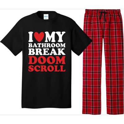 I Heart My Bathroom Break Doom Scroll Pajama Set