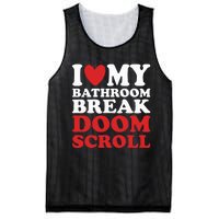 I Heart My Bathroom Break Doom Scroll Mesh Reversible Basketball Jersey Tank