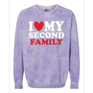 I Heart My Second Family Colorblast Crewneck Sweatshirt