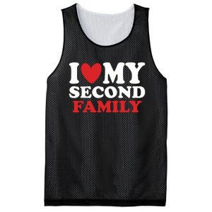 I Heart My Second Family Mesh Reversible Basketball Jersey Tank