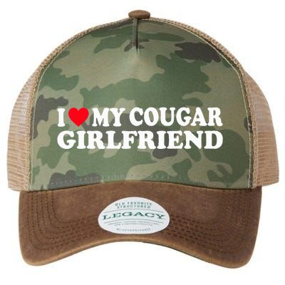 I Heart My Cougar Girlfriend GF I Love My Cougare Legacy Tie Dye Trucker Hat