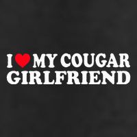 I Heart My Cougar Girlfriend GF I Love My Cougare 7 Panel Mesh Trucker Snapback Hat