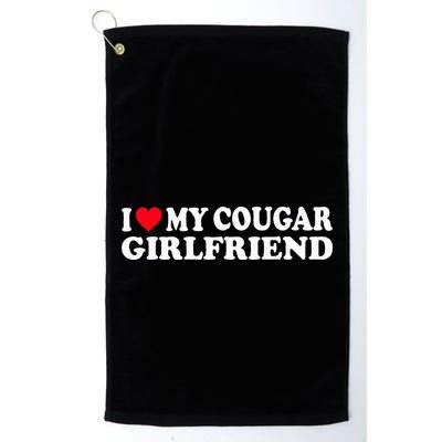 I Heart My Cougar Girlfriend GF I Love My Cougare Golf Towel