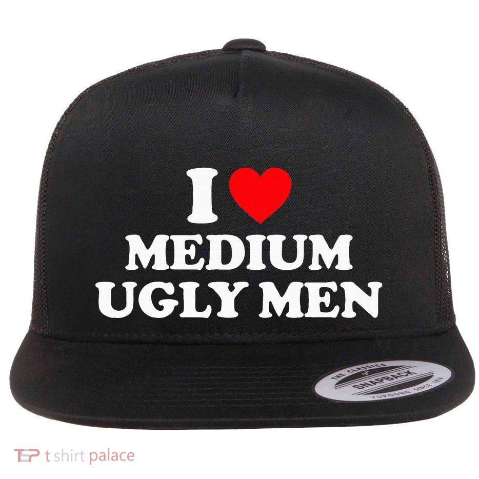 I Heart Medium Ugly Flatbill Hat