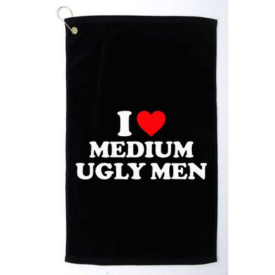 I Heart Medium Ugly Golf Towel