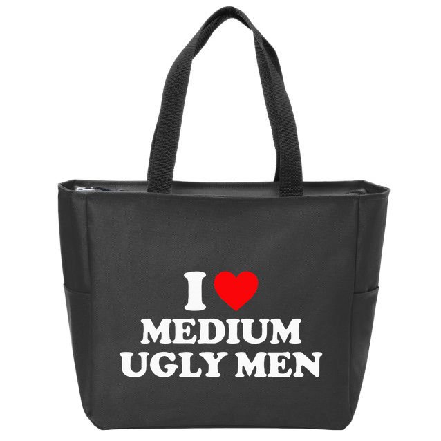 I Heart Medium Ugly Zip Tote Bag