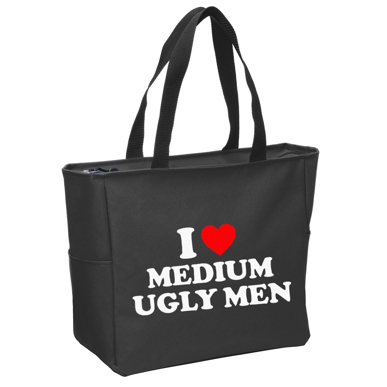 I Heart Medium Ugly Zip Tote Bag