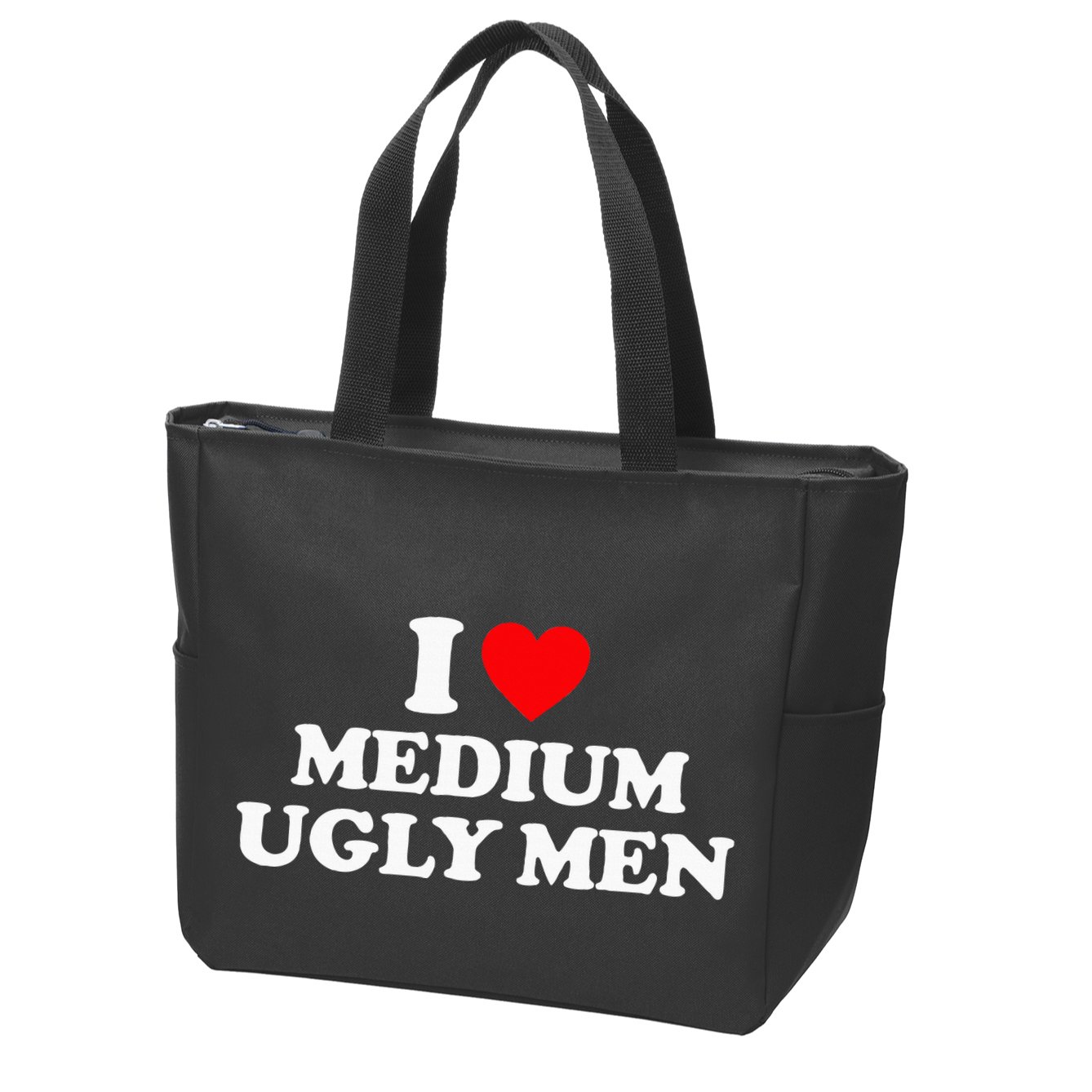 I Heart Medium Ugly Zip Tote Bag
