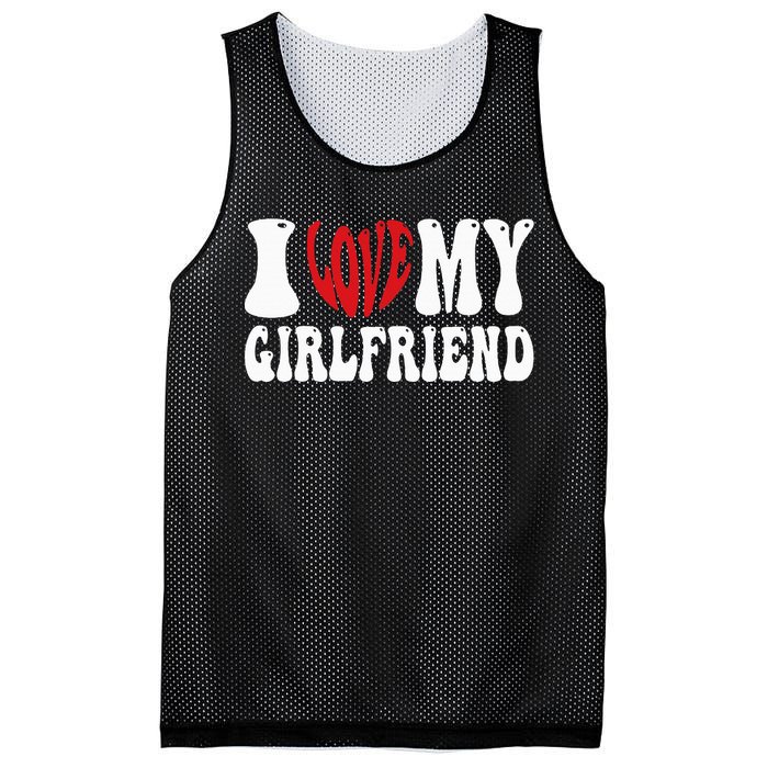 I Heart My Girlfriend I Love My Girlfriend  Mesh Reversible Basketball Jersey Tank