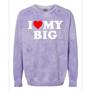 I Heart My Big Love Matching Little Big Sorority  Colorblast Crewneck Sweatshirt