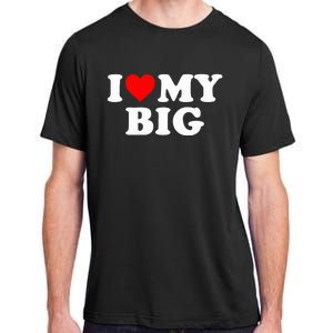 I Heart My Big Love Matching Little Big Sorority  Adult ChromaSoft Performance T-Shirt