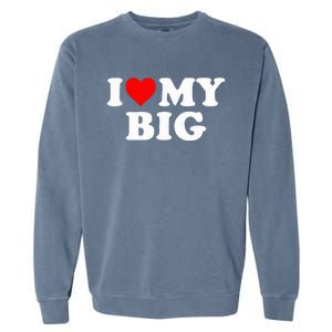 I Heart My Big Love Matching Little Big Sorority  Garment-Dyed Sweatshirt