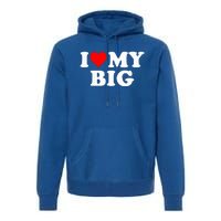 I Heart My Big Love Matching Little Big Sorority  Premium Hoodie