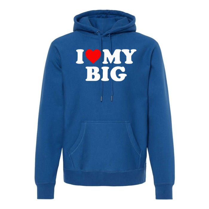 I Heart My Big Love Matching Little Big Sorority  Premium Hoodie