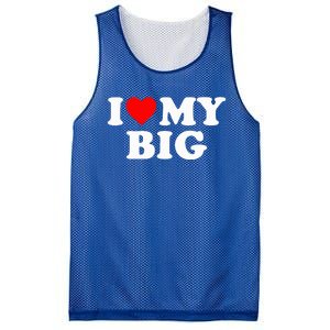 I Heart My Big Love Matching Little Big Sorority  Mesh Reversible Basketball Jersey Tank