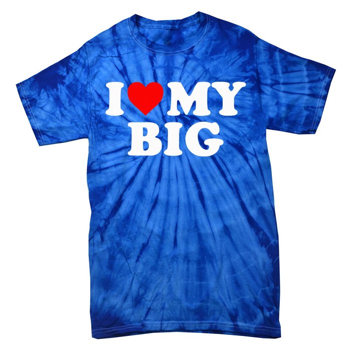 I Heart My Big Love Matching Little Big Sorority  Tie-Dye T-Shirt