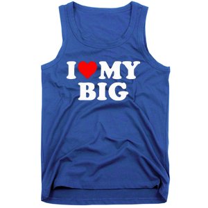 I Heart My Big Love Matching Little Big Sorority  Tank Top