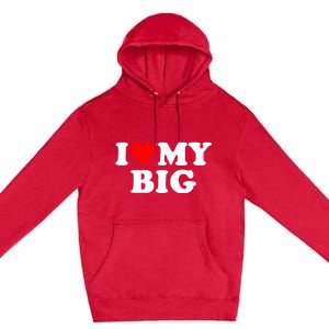 I Heart My Big Love Matching Little Big Sorority  Premium Pullover Hoodie