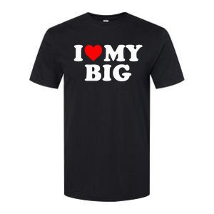 I Heart My Big Love Matching Little Big Sorority  Softstyle CVC T-Shirt