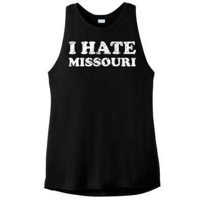 I Hate Missouri Gift Ladies PosiCharge Tri-Blend Wicking Tank