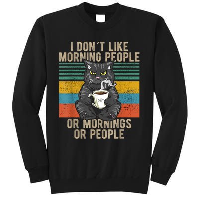 I Hate Morning People And Mornings And People Coffee Cat Sweatshirt