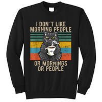 I Hate Morning People And Mornings And People Coffee Cat Tall Sweatshirt