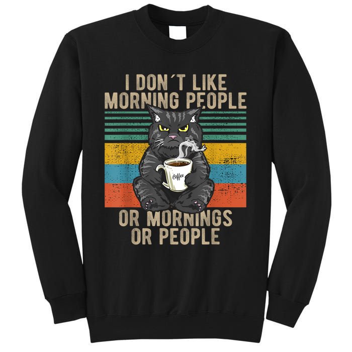 I Hate Morning People And Mornings And People Coffee Cat Tall Sweatshirt