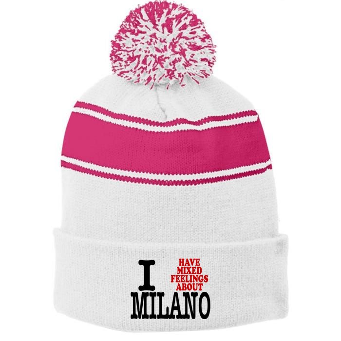I Have Mixed Feelings About Milano Stripe Pom Pom Beanie