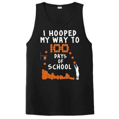 I Hooped My Way 100 Days Of School Basketball PosiCharge Competitor Tank