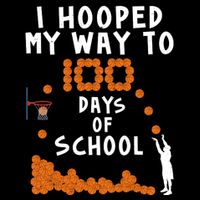 I Hooped My Way 100 Days Of School Basketball Cropped Pullover Crew