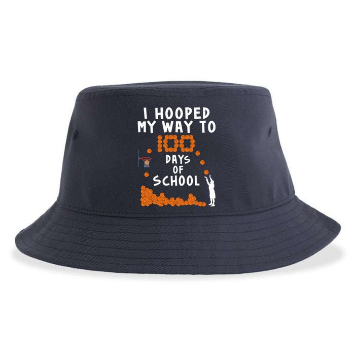 I Hooped My Way 100 Days Of School Basketball Sustainable Bucket Hat