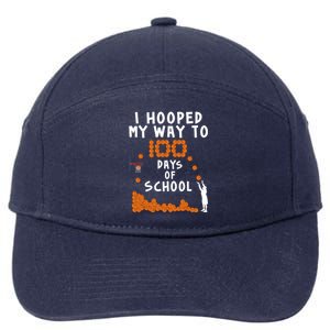 I Hooped My Way 100 Days Of School Basketball 7-Panel Snapback Hat