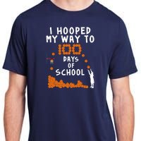 I Hooped My Way 100 Days Of School Basketball Adult ChromaSoft Performance T-Shirt