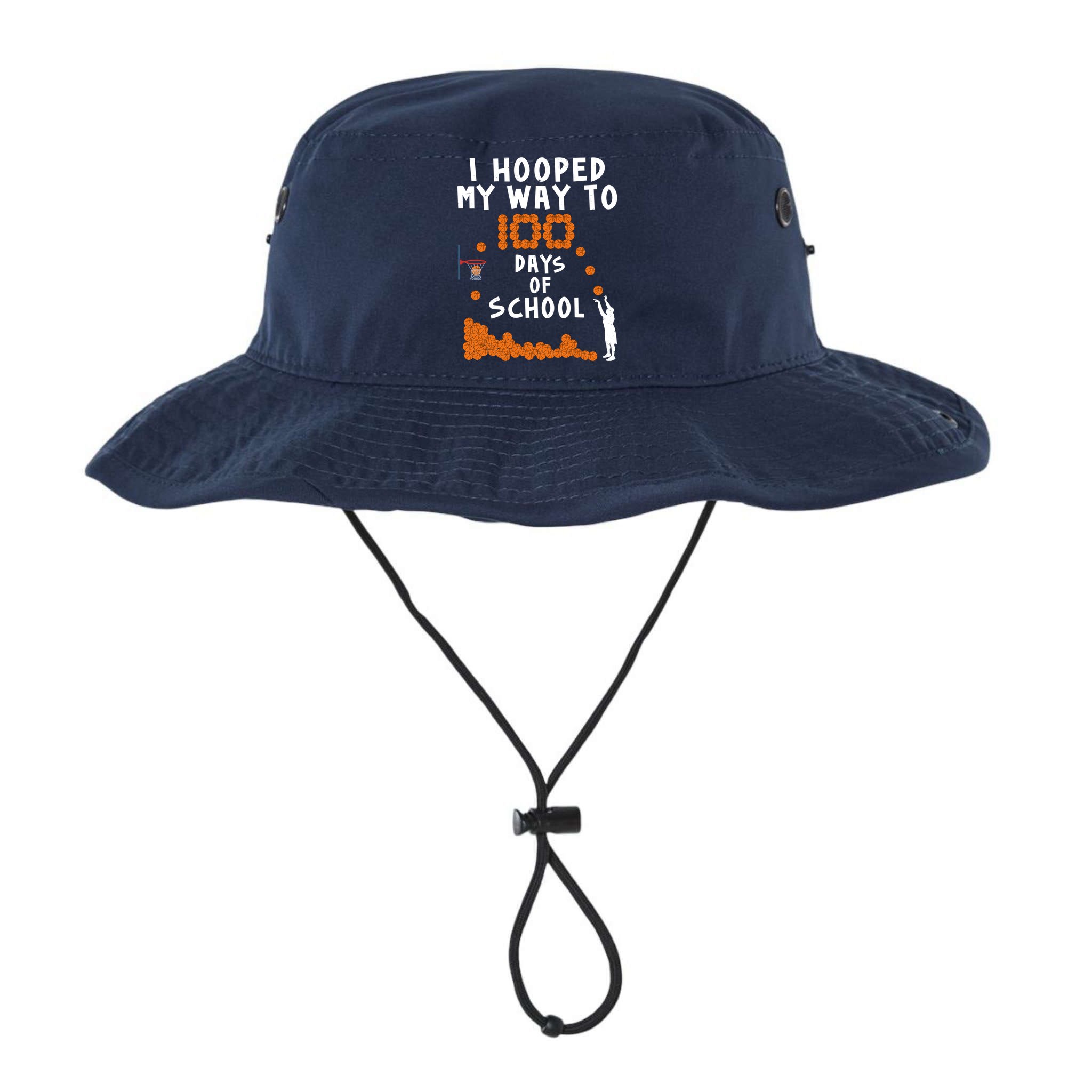 I Hooped My Way 100 Days Of School Basketball Bucket Hat