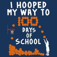I Hooped My Way 100 Days Of School Basketball Flatbill Hat