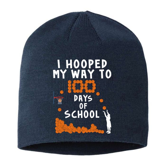 I Hooped My Way 100 Days Of School Basketball Sustainable Beanie